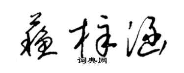 梁锦英苏梓涵草书个性签名怎么写