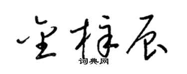 梁锦英金梓辰草书个性签名怎么写