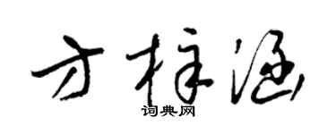 梁锦英方梓涵草书个性签名怎么写