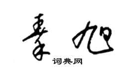 梁锦英秦旭草书个性签名怎么写