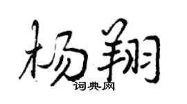 曾庆福杨翔行书个性签名怎么写