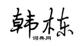 曾庆福韩栋行书个性签名怎么写