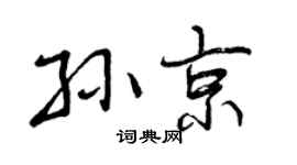 曾庆福孙京行书个性签名怎么写