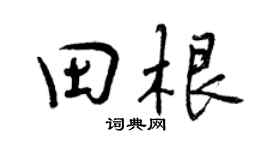 曾庆福田根行书个性签名怎么写