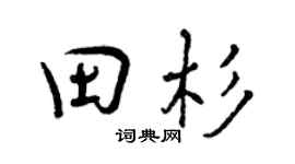 曾庆福田杉行书个性签名怎么写