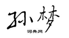 曾庆福孙梦行书个性签名怎么写