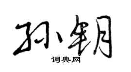 曾庆福孙钥行书个性签名怎么写