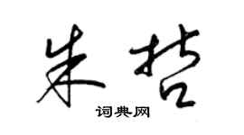 梁锦英朱哲草书个性签名怎么写