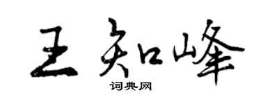 曾庆福王知峰行书个性签名怎么写