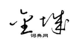 梁锦英金城草书个性签名怎么写