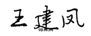 曾庆福王建凤行书个性签名怎么写