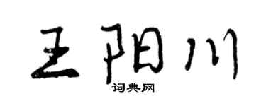 曾庆福王阳川行书个性签名怎么写