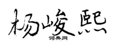 曾庆福杨峻熙行书个性签名怎么写