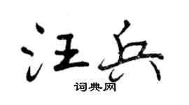 曾庆福汪兵行书个性签名怎么写