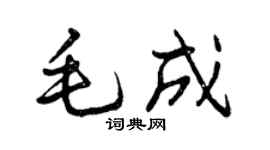 曾庆福毛成行书个性签名怎么写