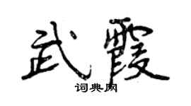 曾庆福武霞行书个性签名怎么写