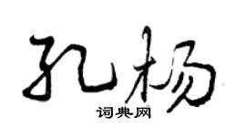 曾庆福孔杨行书个性签名怎么写