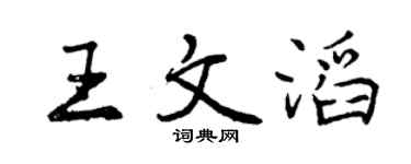 曾庆福王文滔行书个性签名怎么写