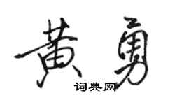 骆恒光黄勇行书个性签名怎么写