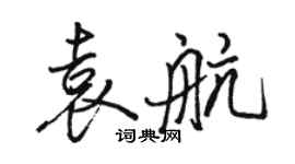 骆恒光袁航行书个性签名怎么写