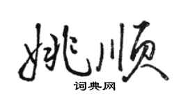 骆恒光姚顺行书个性签名怎么写