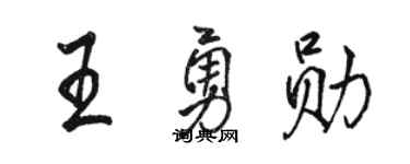 骆恒光王勇勋行书个性签名怎么写