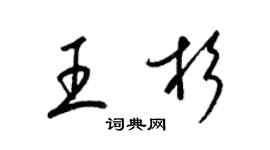 梁锦英王杉草书个性签名怎么写