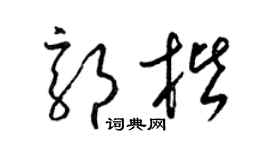 梁锦英郭楷草书个性签名怎么写