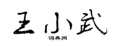 曾庆福王小武行书个性签名怎么写