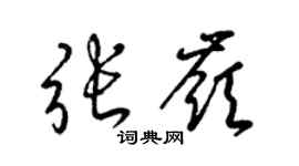 梁锦英张岭草书个性签名怎么写