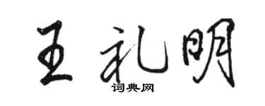 骆恒光王礼明行书个性签名怎么写