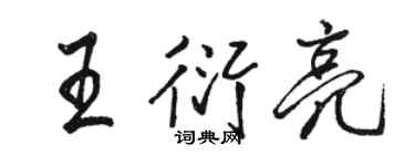 骆恒光王衍亮行书个性签名怎么写