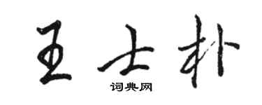 骆恒光王士朴行书个性签名怎么写