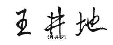 骆恒光王井地行书个性签名怎么写