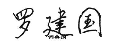 骆恒光罗建国行书个性签名怎么写