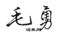 骆恒光毛勇行书个性签名怎么写