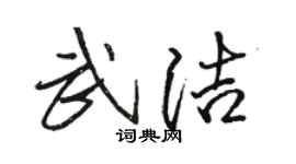 骆恒光武洁行书个性签名怎么写