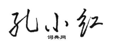 骆恒光孔小红行书个性签名怎么写