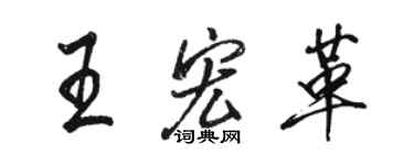骆恒光王宏革行书个性签名怎么写