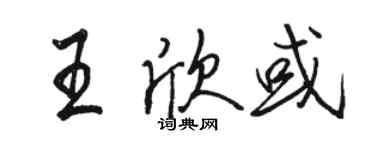 骆恒光王欣或行书个性签名怎么写