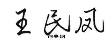 骆恒光王民凤行书个性签名怎么写