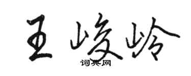 骆恒光王峻岭行书个性签名怎么写