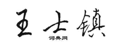 骆恒光王士镇行书个性签名怎么写