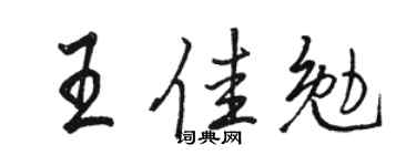 骆恒光王佳勉行书个性签名怎么写