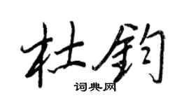 王正良杜钧行书个性签名怎么写