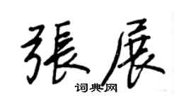 王正良张展行书个性签名怎么写