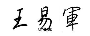 王正良王易军行书个性签名怎么写