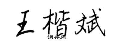 王正良王楷斌行书个性签名怎么写