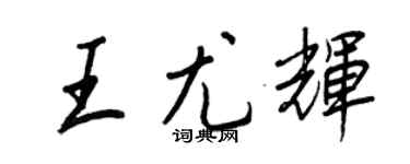 王正良王尤辉行书个性签名怎么写