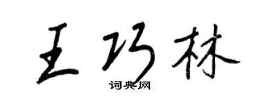 王正良王巧林行书个性签名怎么写